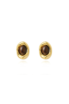 Sahira Jewelry | Saylor Tiger Eye Studs | Sweetest Stitch Boutique 