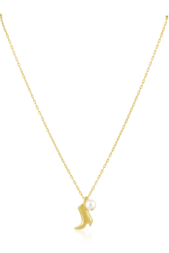 Sahira Jewelry | Boot N' Pearl Necklace | Sweetest Stitch Boutique