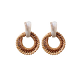 Bali Button Earrings - Cream