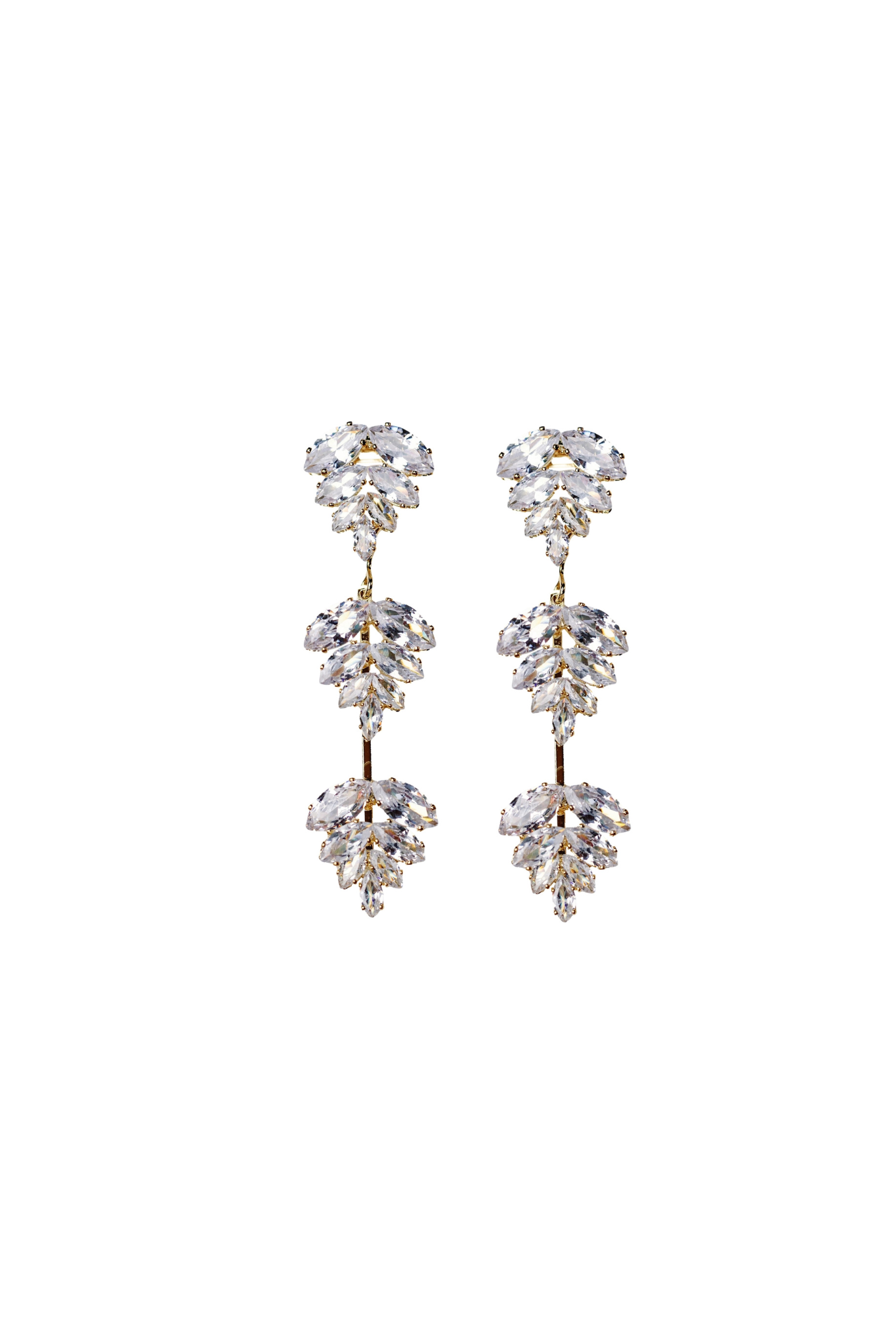 St Armands Designs | Palm Diamond Drop Earrings | Sweetest Stitch