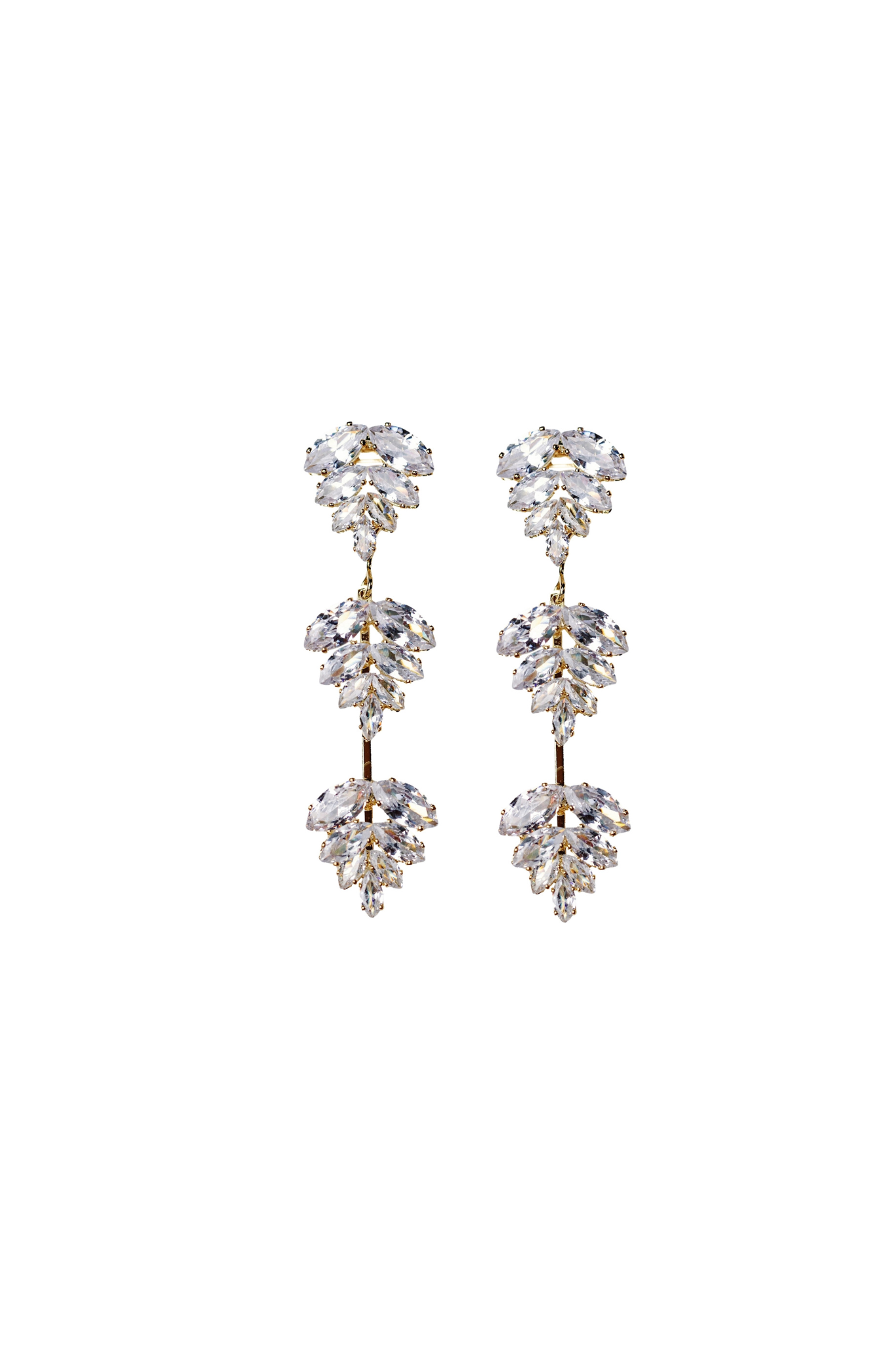 St Armands Designs | Palm Diamond Drop Earrings | Sweetest Stitch