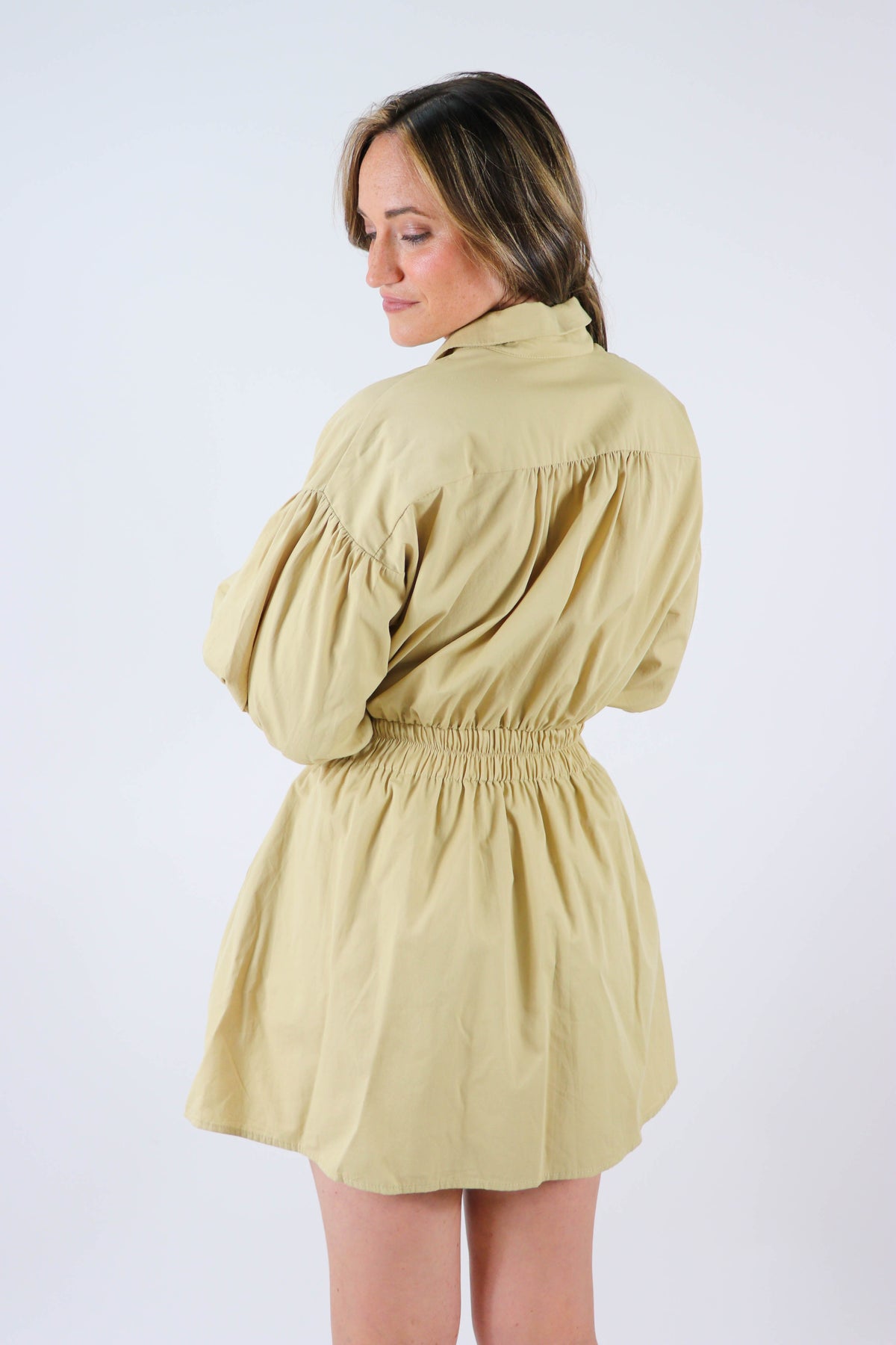 Puff Sleeve Collared Shift Dress | Sweetest Stitch Women&#39;s Boutique