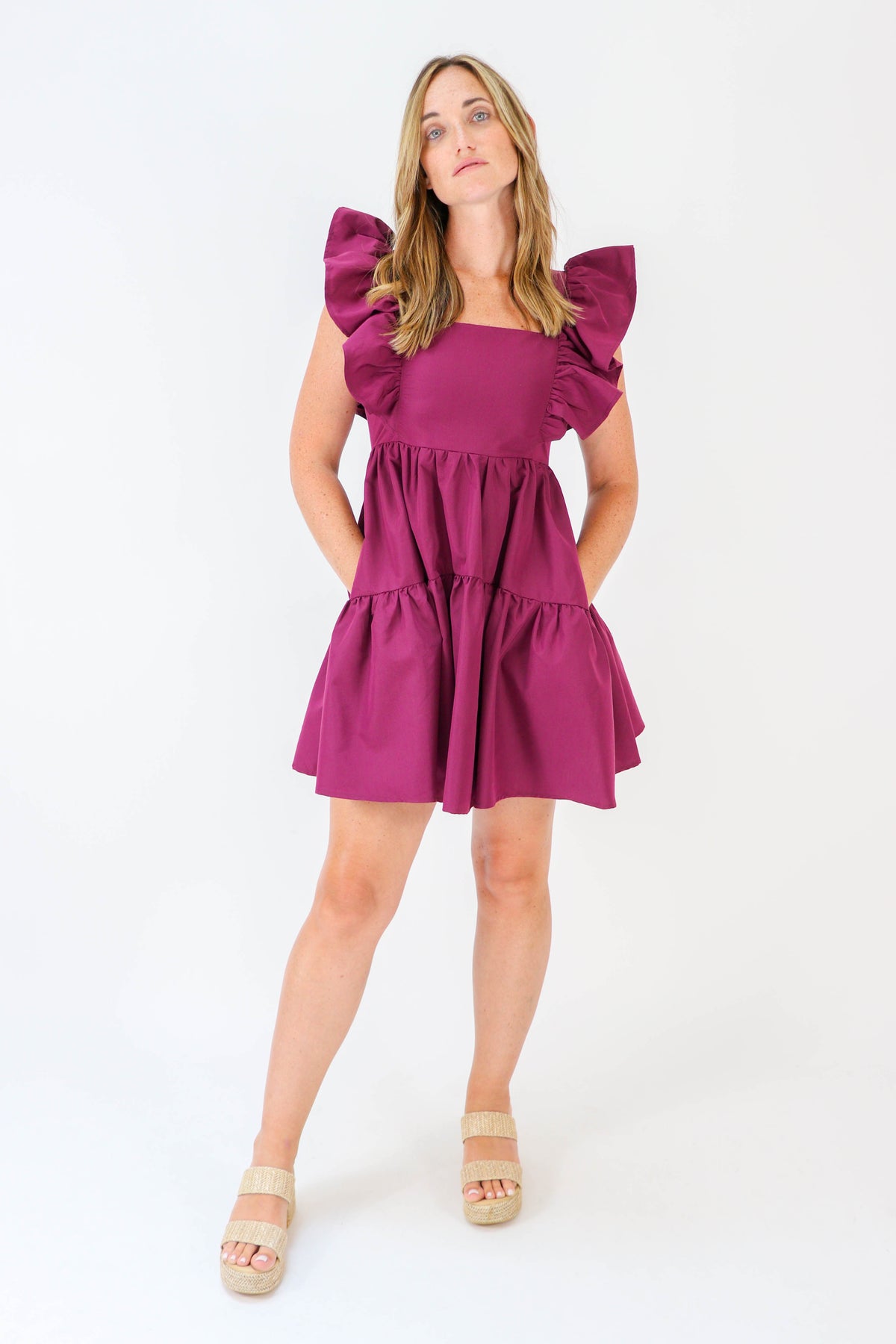 Entro | Ruffle Sleeve Babydoll Dress for Women | Sweetest Stitch