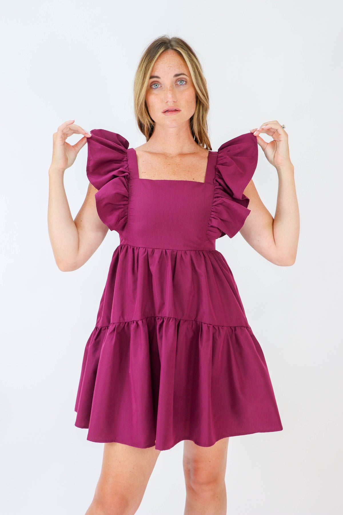 Entro | Ruffle Sleeve Babydoll Dress for Women | Sweetest Stitch