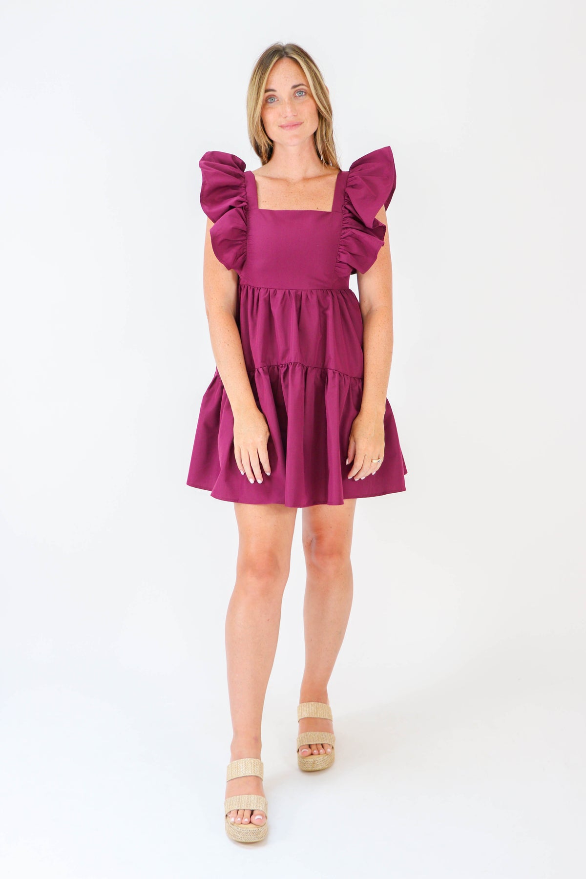 Entro | Ruffle Sleeve Babydoll Dress for Women | Sweetest Stitch