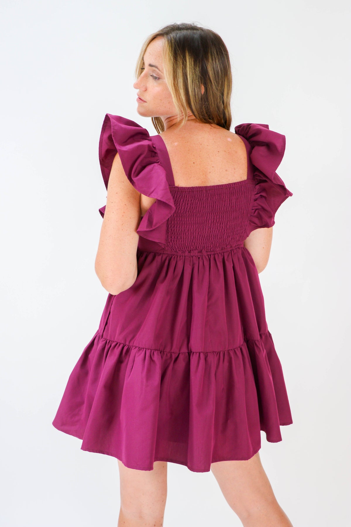 Entro | Ruffle Sleeve Babydoll Dress for Women | Sweetest Stitch