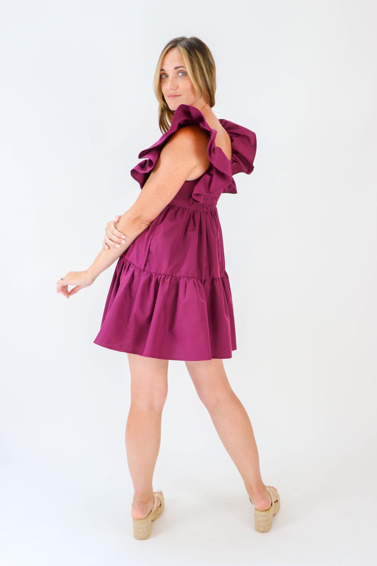 Entro | Ruffle Sleeve Babydoll Dress for Women | Sweetest Stitch