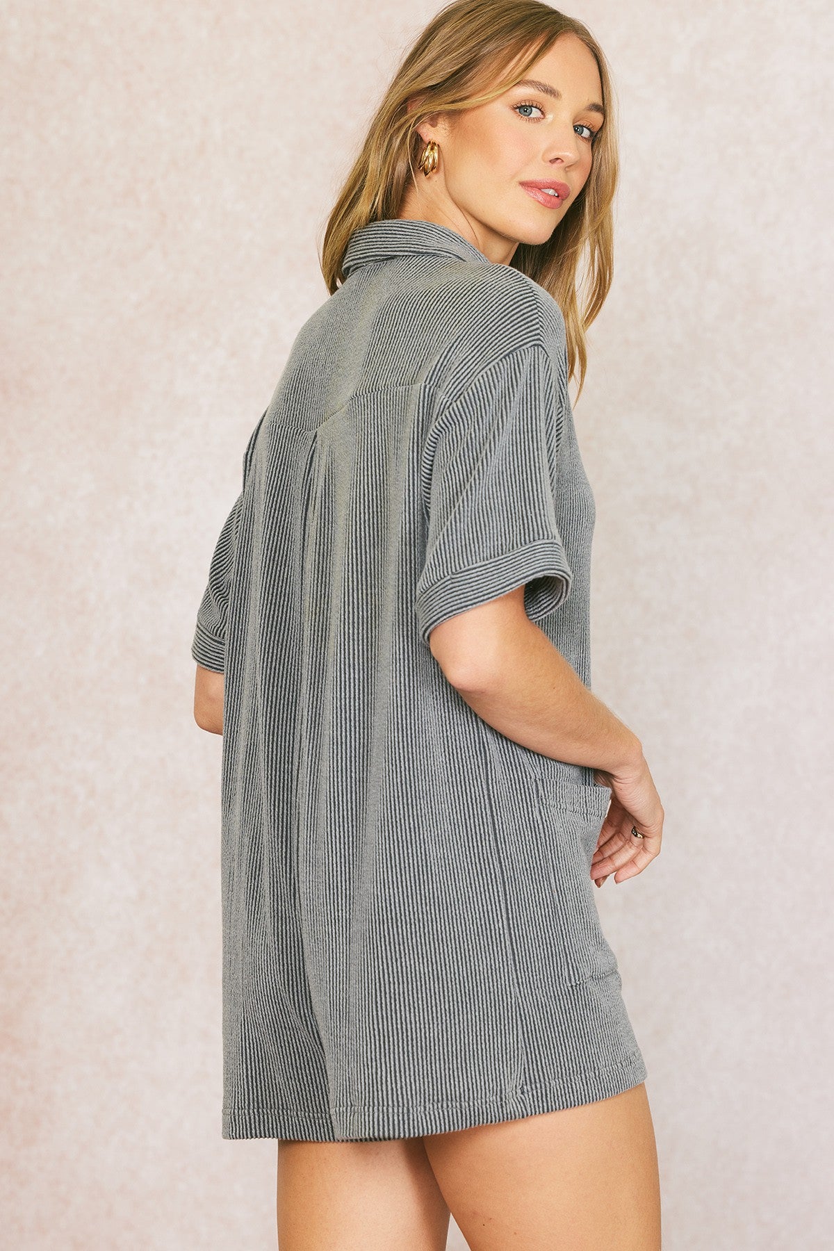 Illa Illa | Short Sleeve Ribbed Romper | Sweetest Stitch Boutique