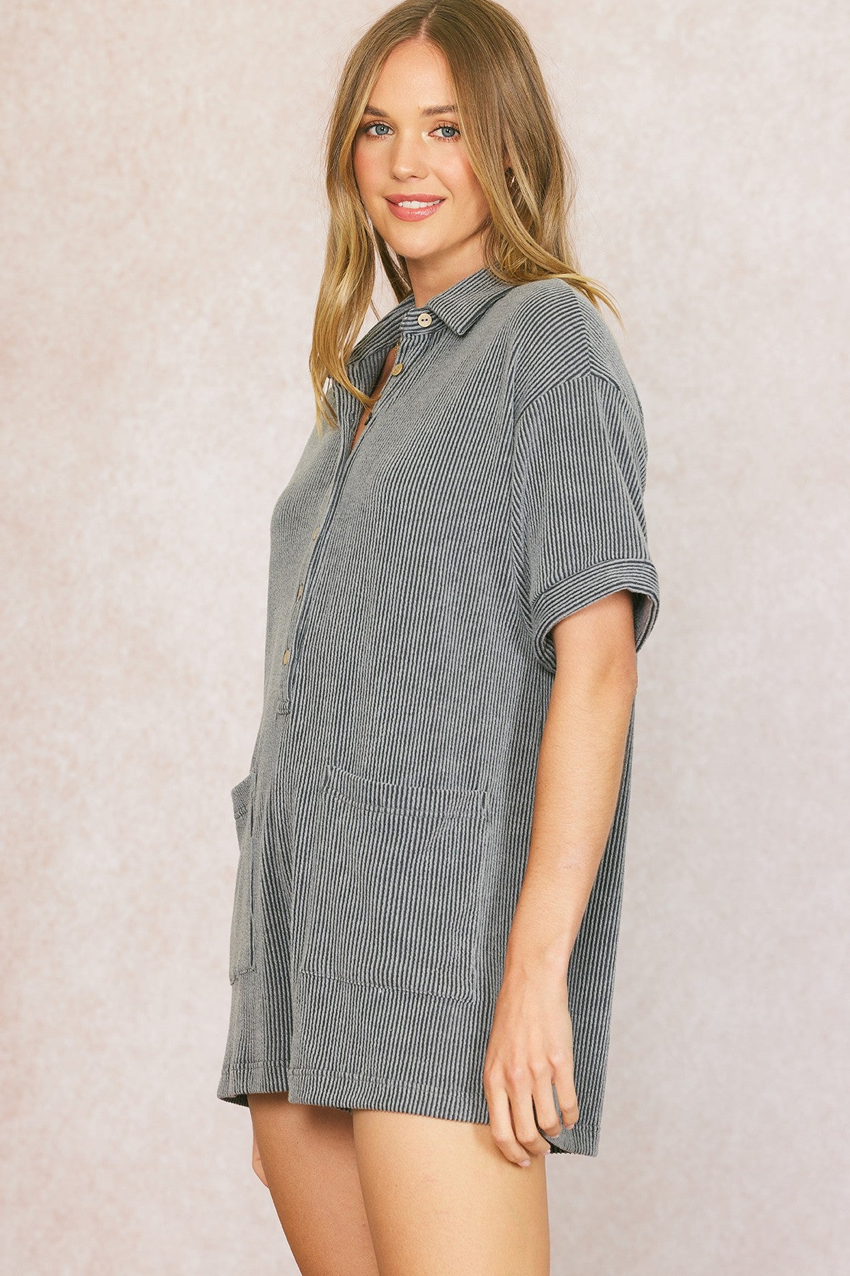 Illa Illa | Short Sleeve Ribbed Romper | Sweetest Stitch Boutique