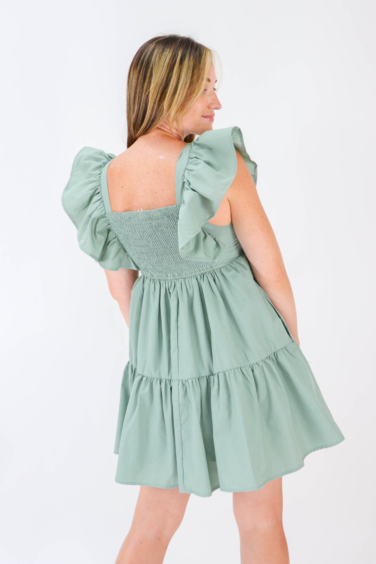 Entro | Ruffle Sleeve Babydoll Dress for Women | Sweetest Stitch