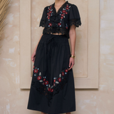 Moon River | Lexi Embroidered Midi Skirt | Sweetest Stitch Boutique 