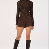 ASTR The Labelv| Kyra Sheer Mesh Mock Neck Top | Sweetest Stitch