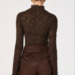 ASTR The Labelv| Kyra Sheer Mesh Mock Neck Top | Sweetest Stitch