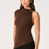 ASTR The Label | Mindy Asymmetrical Ruched Top | Sweetest Stitch