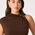 ASTR The Label | Mindy Asymmetrical Ruched Top | Sweetest Stitch