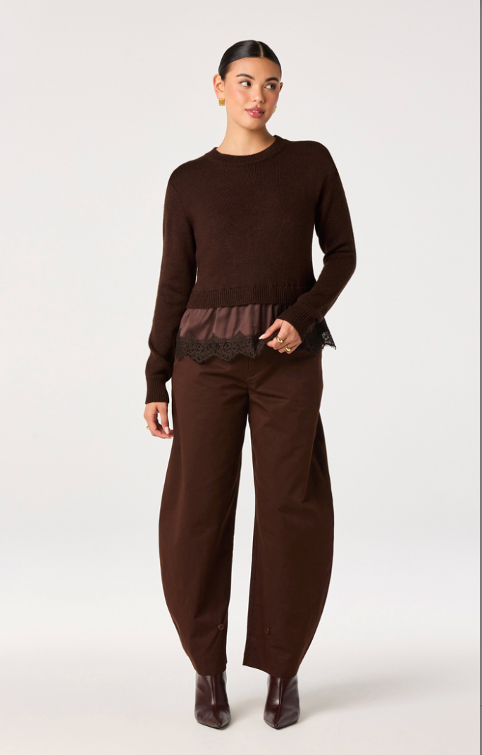 ASTR The Label | Juliette Lace Trim Sweater | Sweetest Stitch Boutique