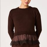 ASTR The Label | Juliette Lace Trim Sweater | Sweetest Stitch Boutique