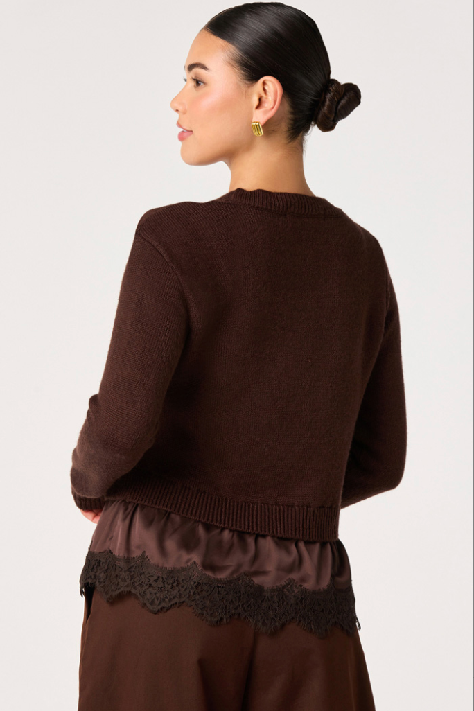ASTR The Label | Juliette Lace Trim Sweater | Sweetest Stitch Boutique