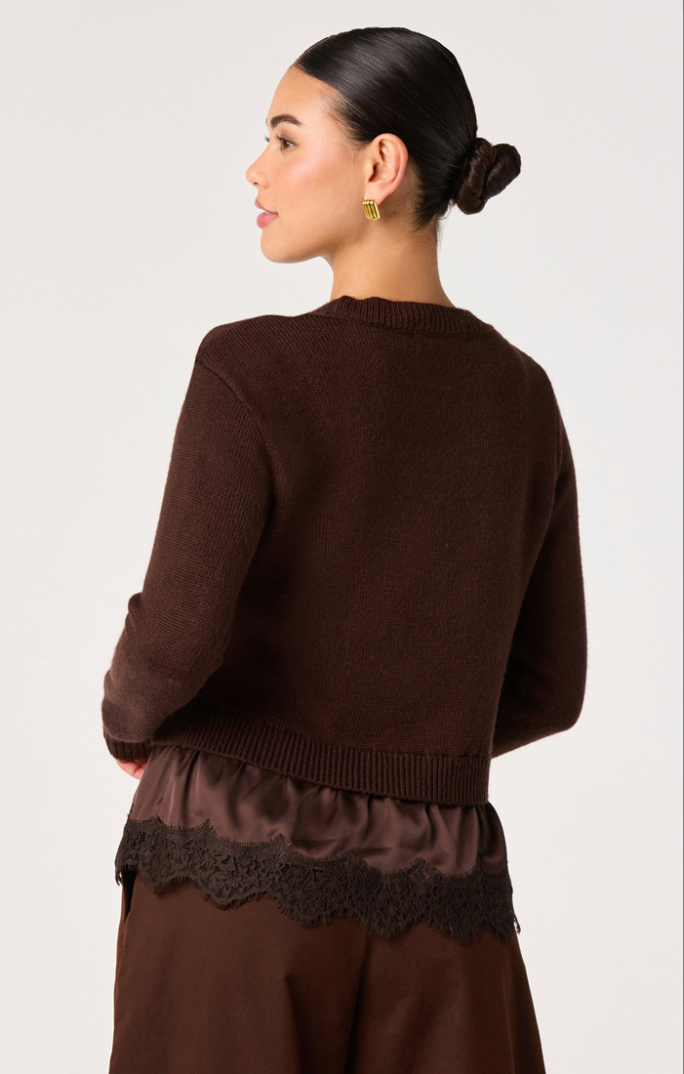 ASTR The Label | Juliette Lace Trim Sweater | Sweetest Stitch Boutique