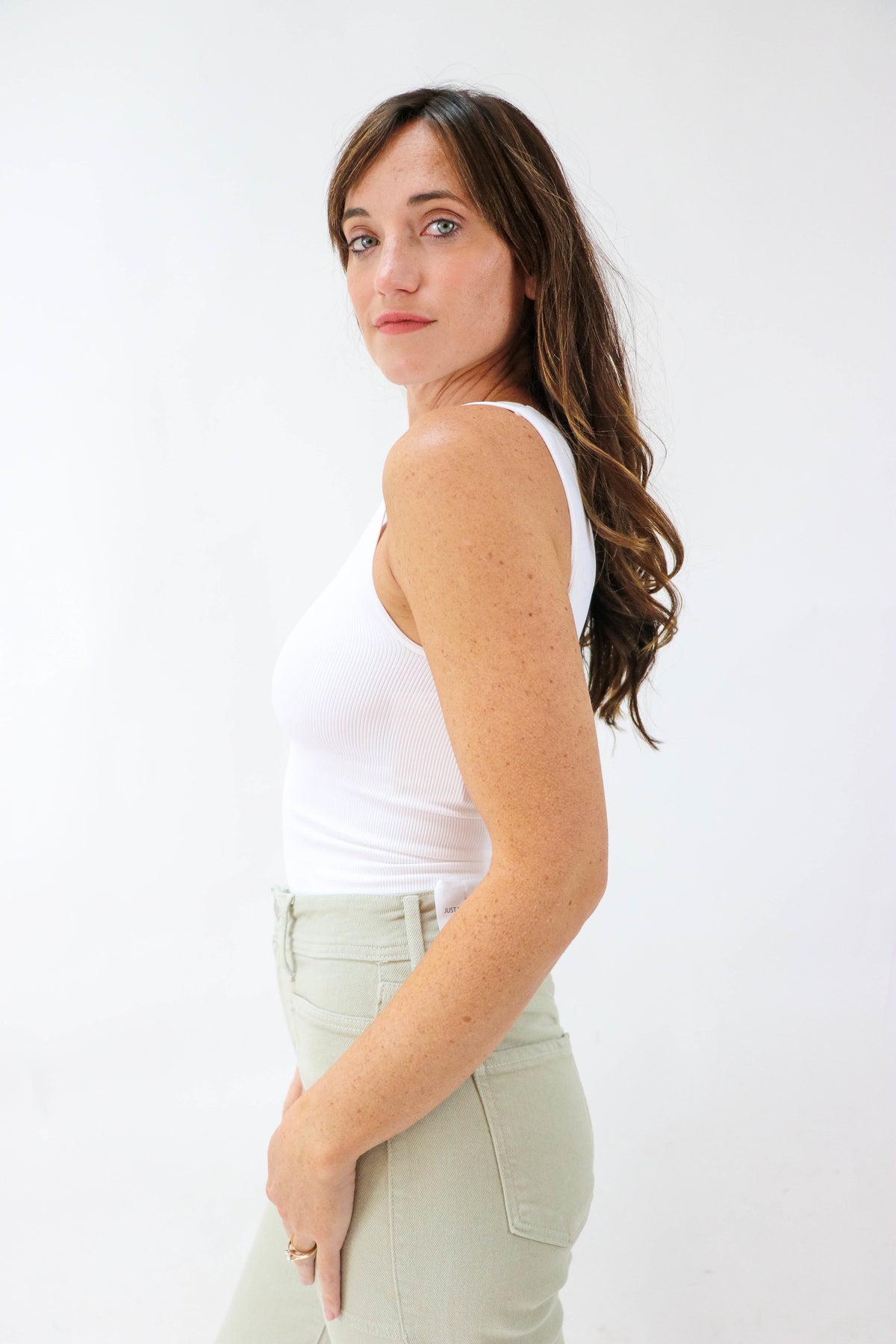 Seamless Fitted Ribbed Scoop Tank Top for Women | Sweetest Stitch