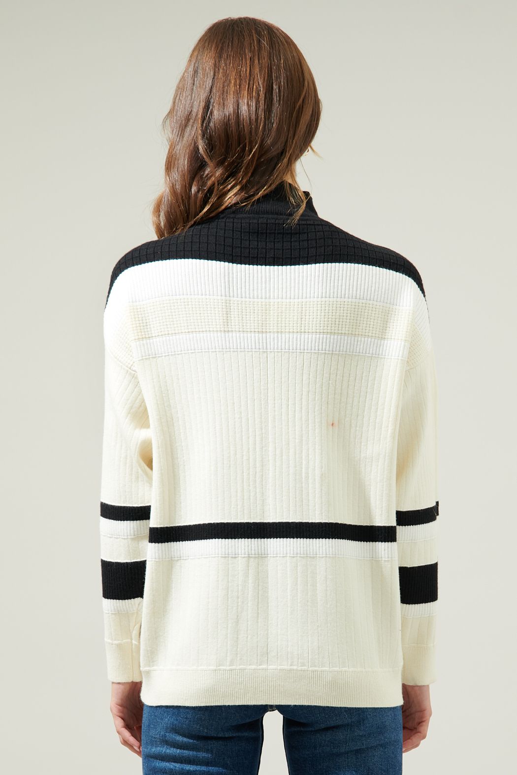 Sugarlips | Striped Mock Neck Sweater | Sweetest Stitch Boutique
