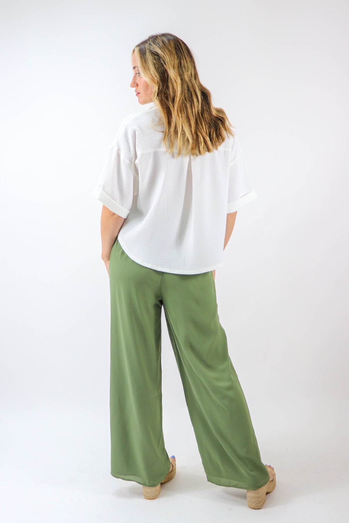 Sugar Lips | Olive Wide Leg Pants | Sweetest Stitch Boutique