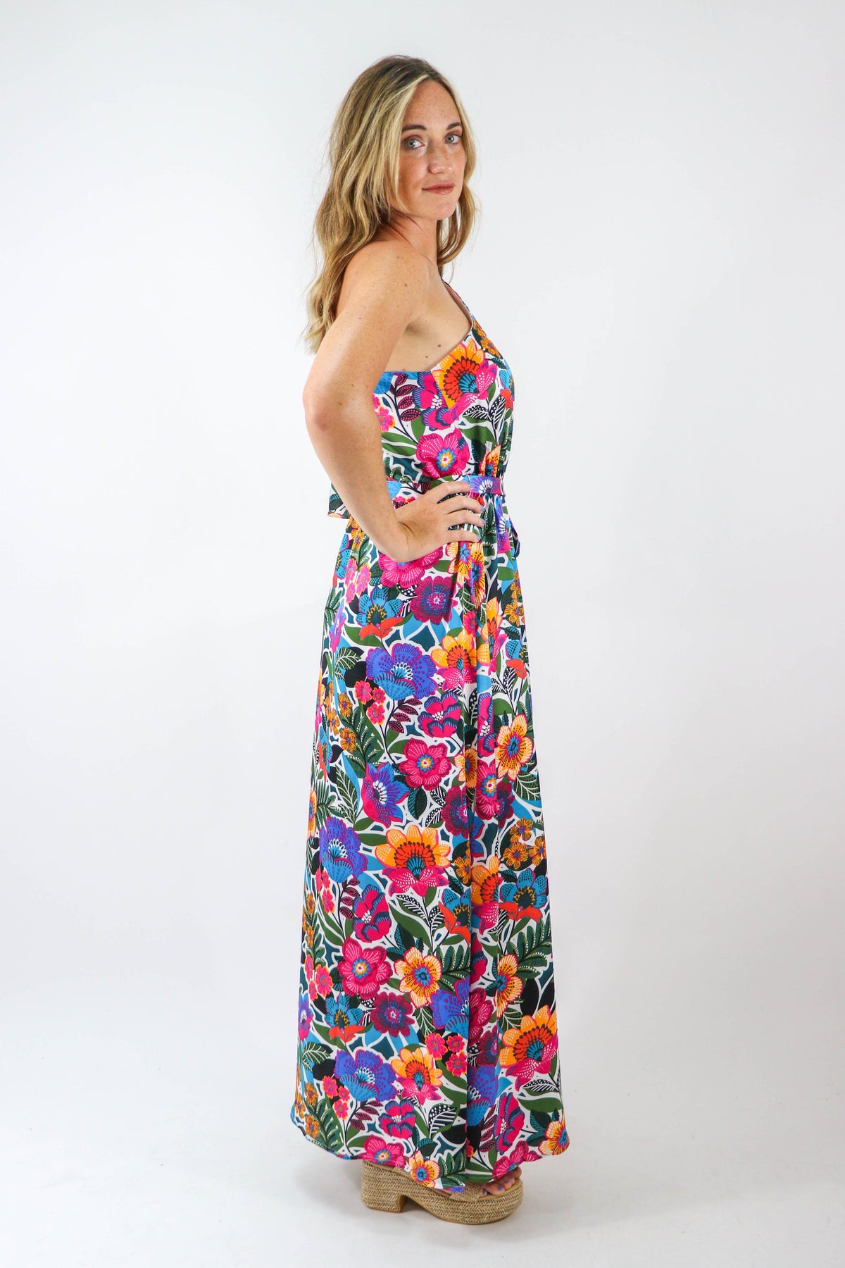 Sugar Lips | Meara Satin One Shoulder Maxi Dress | Sweetest Stitch