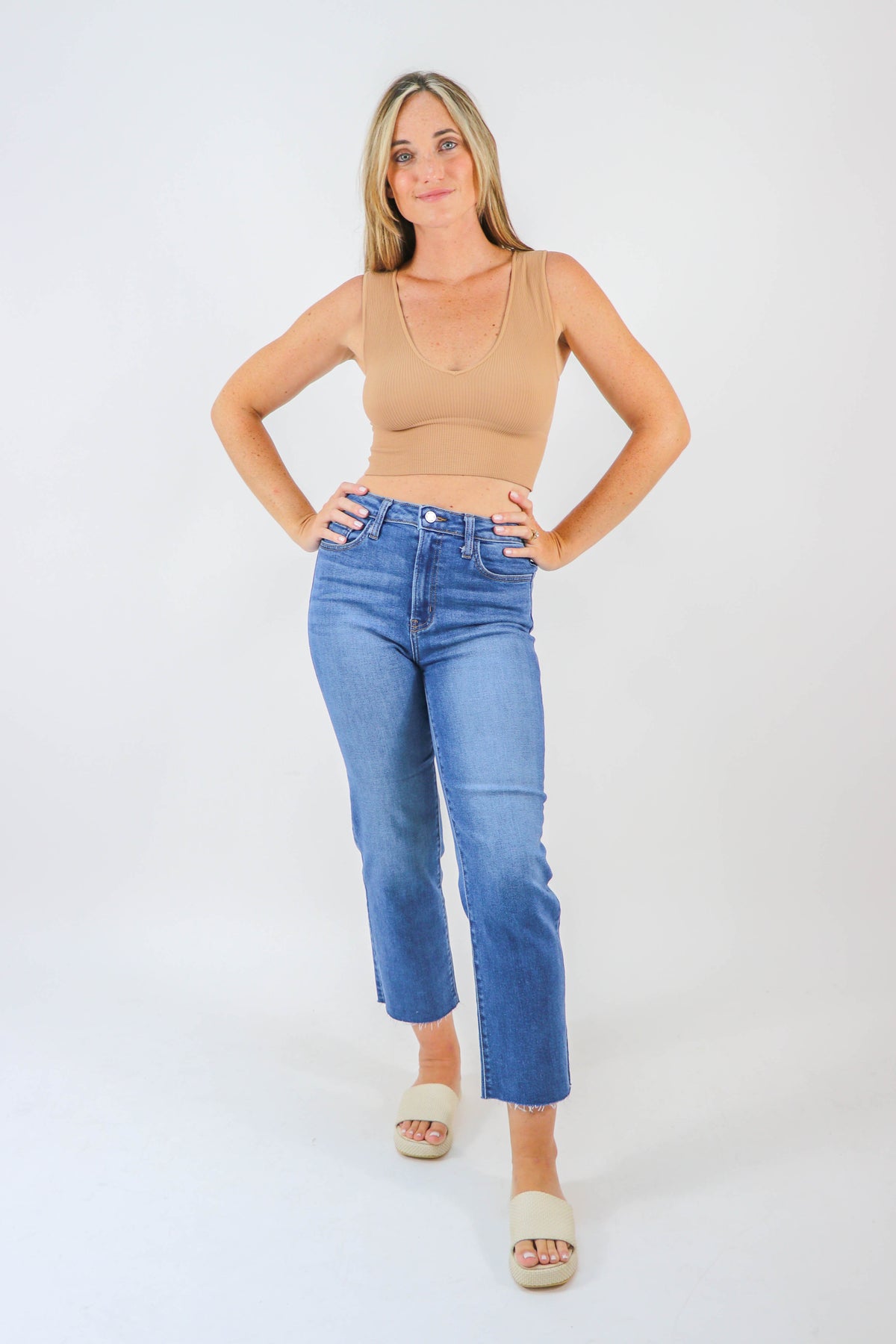Nikibiki | V-Neck Seamless Crop Top | Sweetest Stitch Boutique