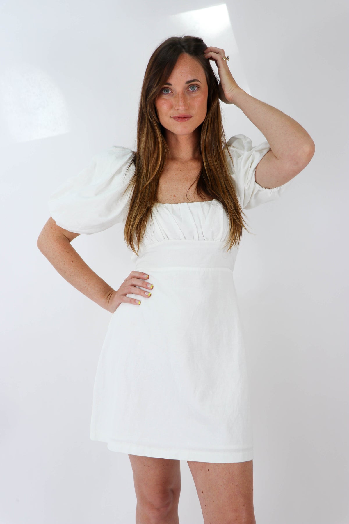 White Open Back Mini Dress | Sweetest Stitch Women&#39;s Online Boutique