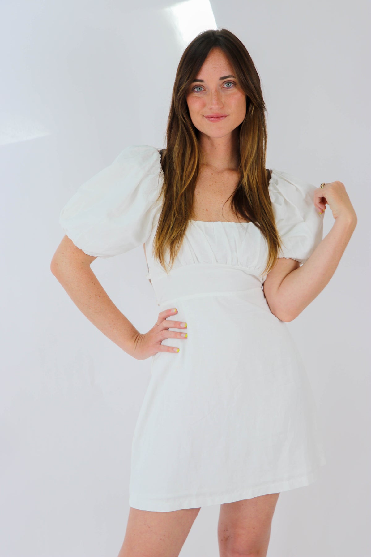 White Open Back Mini Dress | Sweetest Stitch Women&#39;s Online Boutique