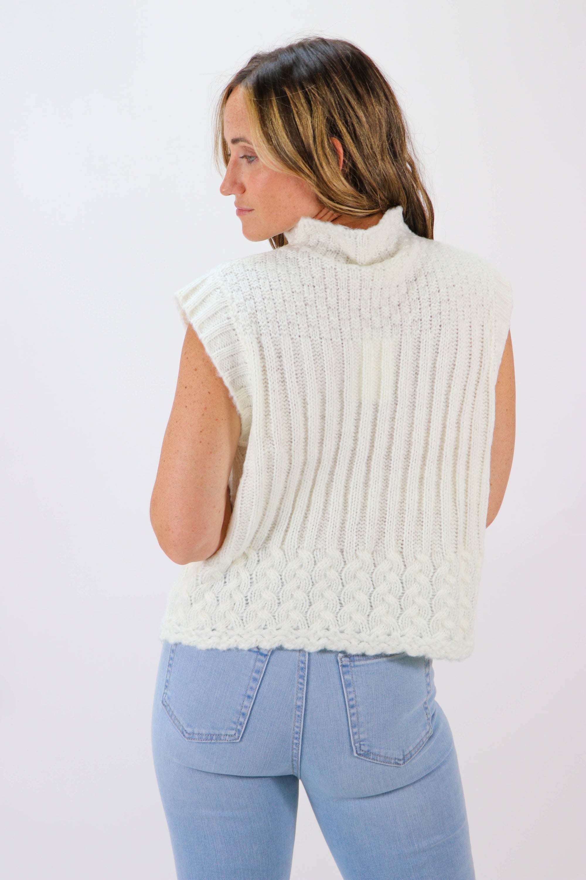 Sugar Lips White Sweater Vest | Sweetest Stitch Online Boutique