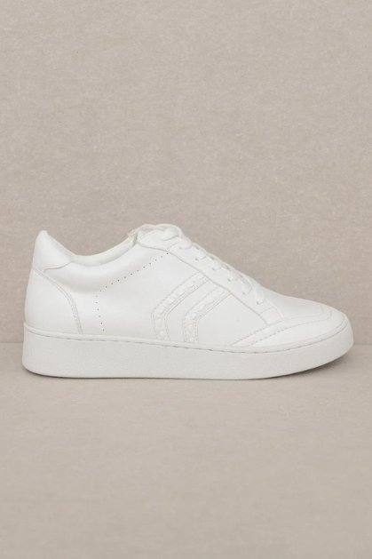 Oasis Society | White Stitch Sneakers for Women | Sweetest Stitch