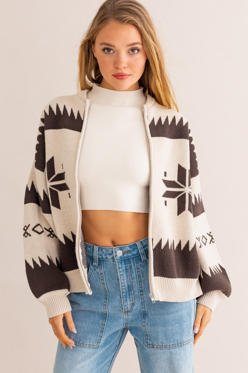 Le Lis | Snowflake Knit Jacket | Sweetest Stitch Online Boutique