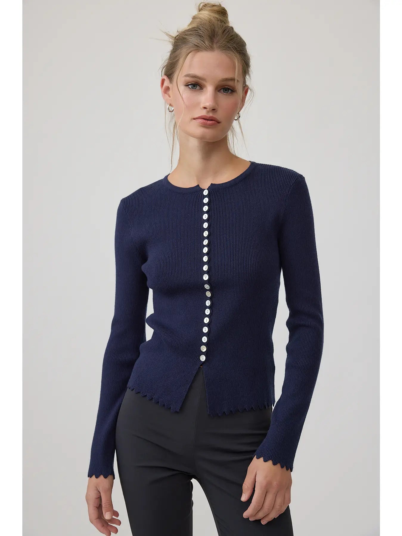 Raisonnel | Ashleigh Slim Fit Ribbed Cardigan | Sweetest Stitch Boutique