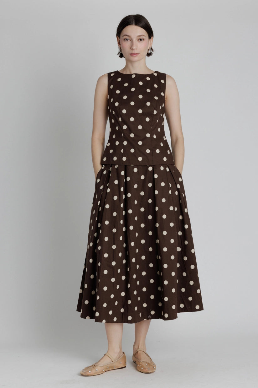 Aureum | Vivienne Polka Dot Midi Skirt | Sweetest Stitch Boutique RVA