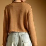 Miou Muse | Gina Button Front Sweater - Caramel | Sweetest Stitch