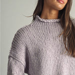 Miou Muse | Mandy Mock Neck Sweater - Lavender | Sweetest Stitch