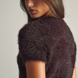 Miou Muse | Holli Fuzzy Short Sleeve Sweater | Sweetest Stitch RVA
