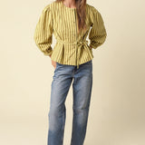 Olivaceous | Benica Stripe Belted Top | Sweetest Stitch Boutique RVA