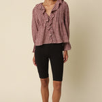 Olivaceous | Hazel Gingham Blouse - Burgundy | Sweetest Stitch RVA