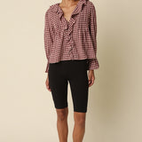 Olivaceous | Hazel Gingham Blouse - Burgundy | Sweetest Stitch RVA