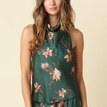 Olivaceous | Reagan Floral Halter Top | Sweetest Stitch Boutiqure RVA