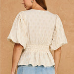 Strut & Bolt | Tracie Puff Sleeve Peplum Top | Sweetest Stitch Boutique