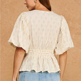 Strut & Bolt | Tracie Puff Sleeve Peplum Top | Sweetest Stitch Boutique