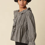 Olivaceous | Hazel Gingham Blouse - Black | Sweetest Stitch Boutique