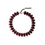 Cleo deep wine bordeaux chunky beaded choker necklace with extender chain