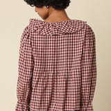 Olivaceous | Hazel Gingham Blouse - Burgundy | Sweetest Stitch RVA