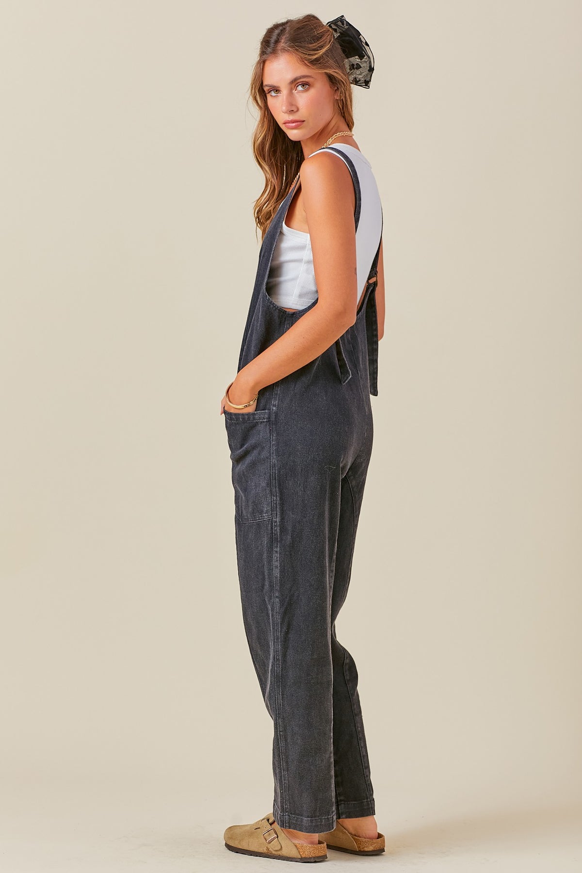 Day + Moon | Washed Black Denim Jumpsuit | Sweetest Stitch