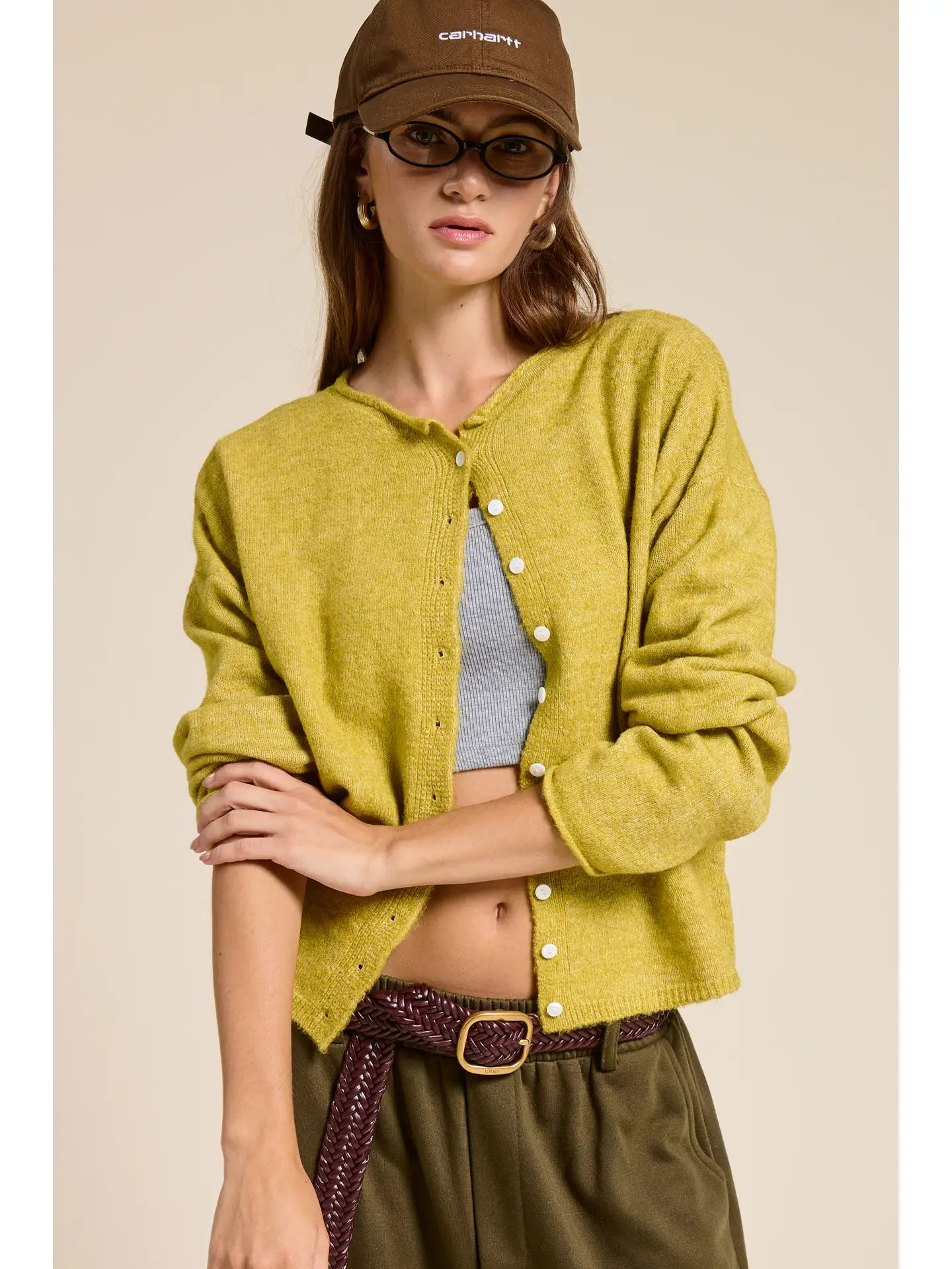 Mimosa | Mallory Button Front Sweater | Sweetest Stitch Boutique RVA