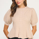 Strut & Bolt | Erin Peplum Sweater | Sweetest Stitch Boutique Richmond